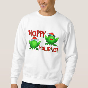 Hoppy Holidays Cartoon Grüne Frösche Shirt roter T