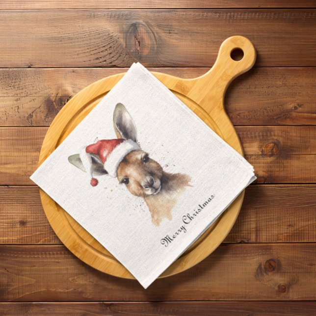 Hoppy Holidays, Weihnachten Kangaroo Brauch Serviette (Von Creator hochgeladen)