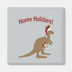 Hoppy Holidays! Weihnachten Kangaroo Magnet