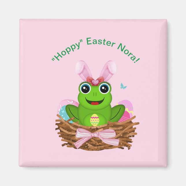 "Hoppy" Leap Year Ostereier Jagen Magnet (Vorne)