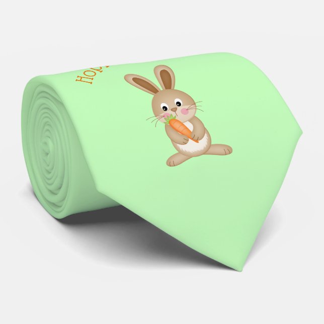 Hoppy Oaster Adorable Bunny mit Carrot Krawatte (Gerollt)