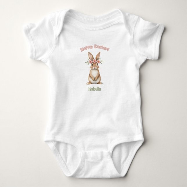 Hoppy Oaster Baby Personalisiert Strampler (Vorderseite)