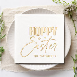 Hoppy Oaster Calligraphy Script Personalisiert Nam Servietten Mit Folie
