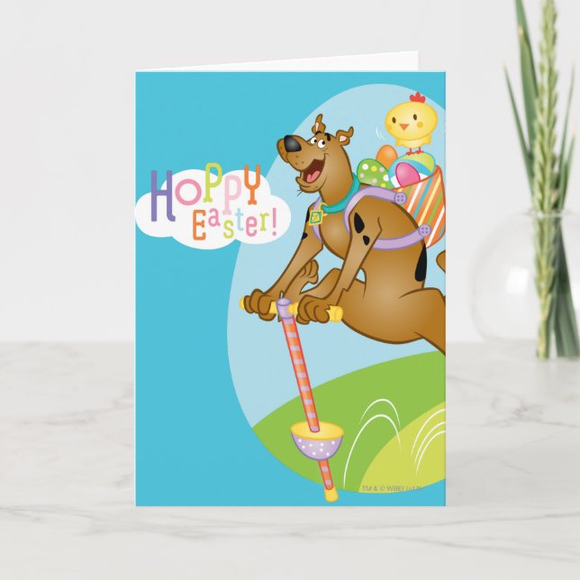 Hoppy Oaster Feiertagskarte (Vorderseite)