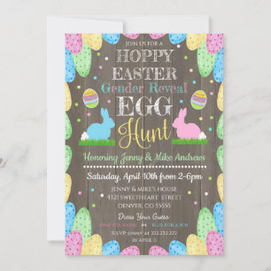Hoppy Oaster Gender Reveal Party Einladung