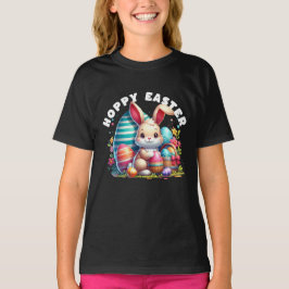 Hoppy Oaster Kawaii Bunny Happy Oaster T-Shirt