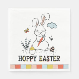 Hoppy Oaster Niedlich Doodle Osterhase Serviette