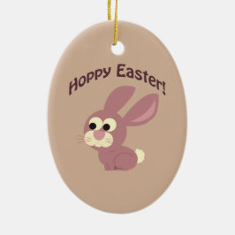 Hoppy Oaster Pink Bunny Keramikornament