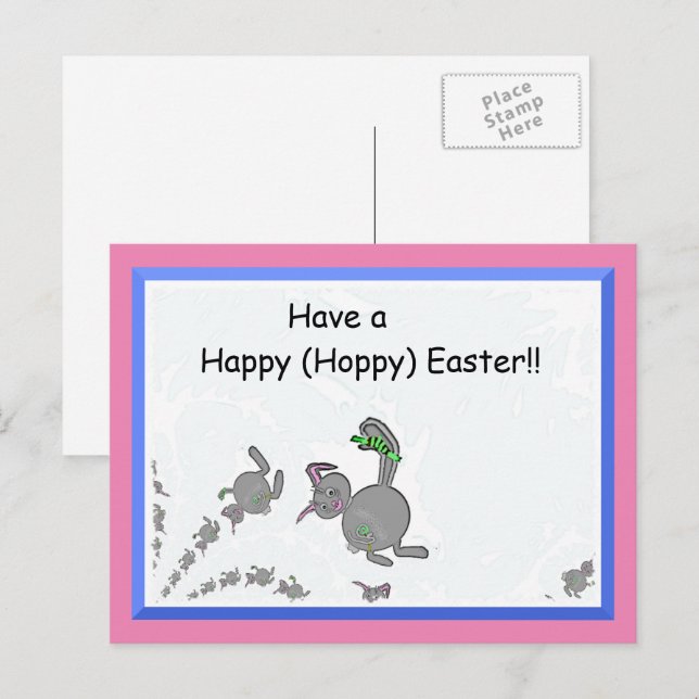Hoppy Oaster Postcard Feiertagspostkarte (Vorne/Hinten)