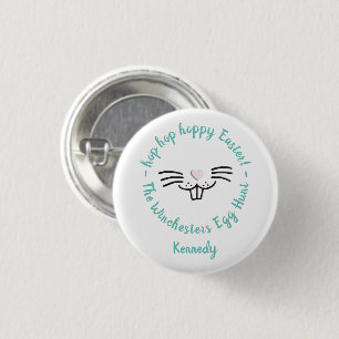 Hoppy Osterlustige Grilljagd individuelle Name Ei Button