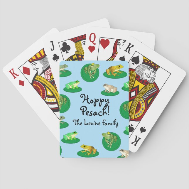 Hoppy Pesach! Personalisierte Spielkarten (Rückseite)
