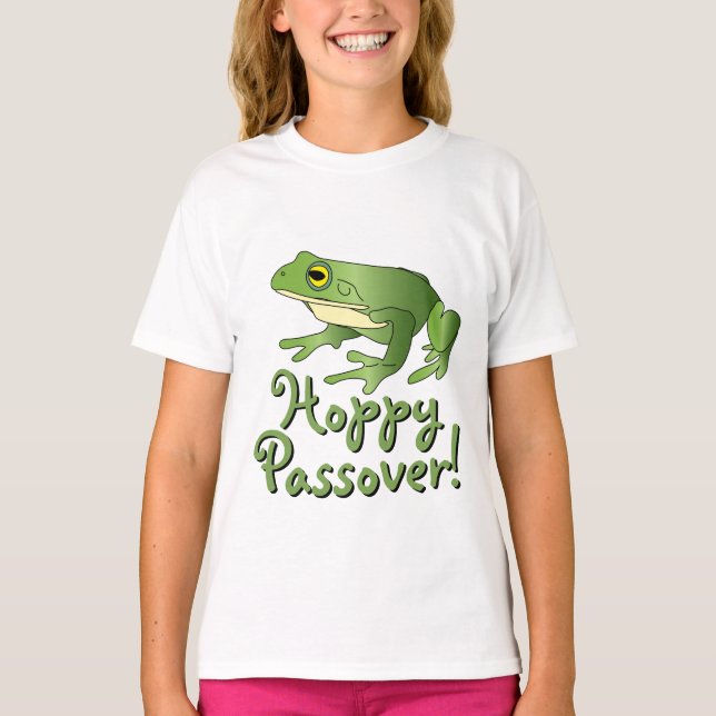 Hoppy Pessach - Single Frosch - Kinder T - Shirt (Vorderseite)
