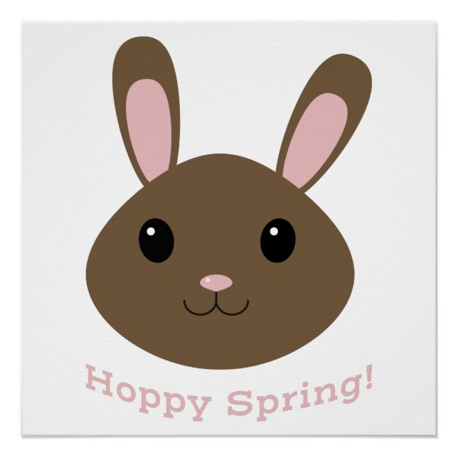 Hoppy Spring Bunny Poster (Vorderseite)