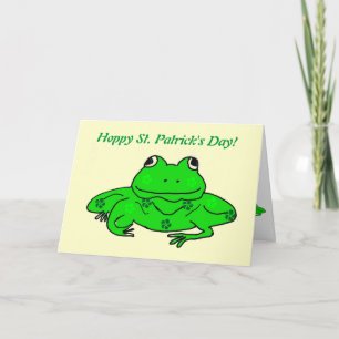 Hoppy St. Patrick's Day! Froschkarte Karte