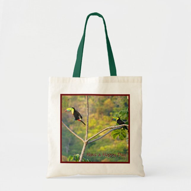 Hoppy Toucans Tote Bag Tragetasche (Vorne)