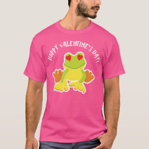 Hoppy Valentine's Day Niedlich Cartoon Tree Frog T-Shirt