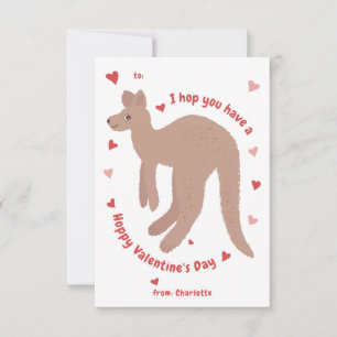 "Hoppy Valentinstag" Kangaroo Valentine Karte
