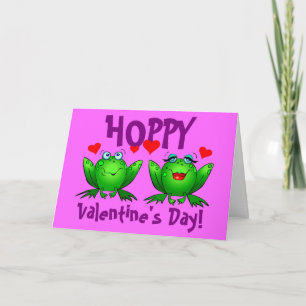 Hoppy Valentinstag Lustige Frösche Feiertagskarte
