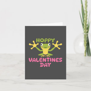 Hoppy-Valentinstag Niedlicher Frosch Karte