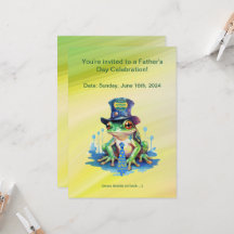 "Hoppy" Vatertag Frosch Top Hat und Krawatte Desig