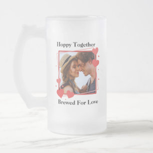 Hoppy zusammen gebraut für Liebe Paar Foto Mattglas Bierglas