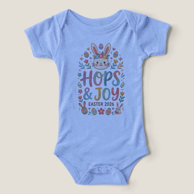 Hops & Joy Easter Shirt for Kids (Design Vorderseite)