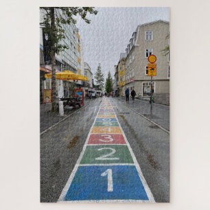 Hopscotch in Downtown Reykjavik, Island Puzzle