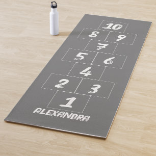 Hopscotch White Chalk Gray Yoga Mat Yogamatte
