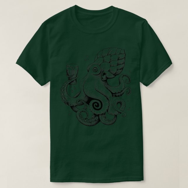 Hoptopus der Biertrinker T-Shirt (Design vorne)