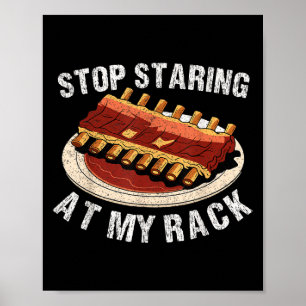 Hör auf, an meinem Rack Grillen Grillen T Meat Smo Poster