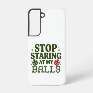 Hör auf, an meinen Ballen dreckiger Weihnachtsfeie Samsung Galaxy Hülle