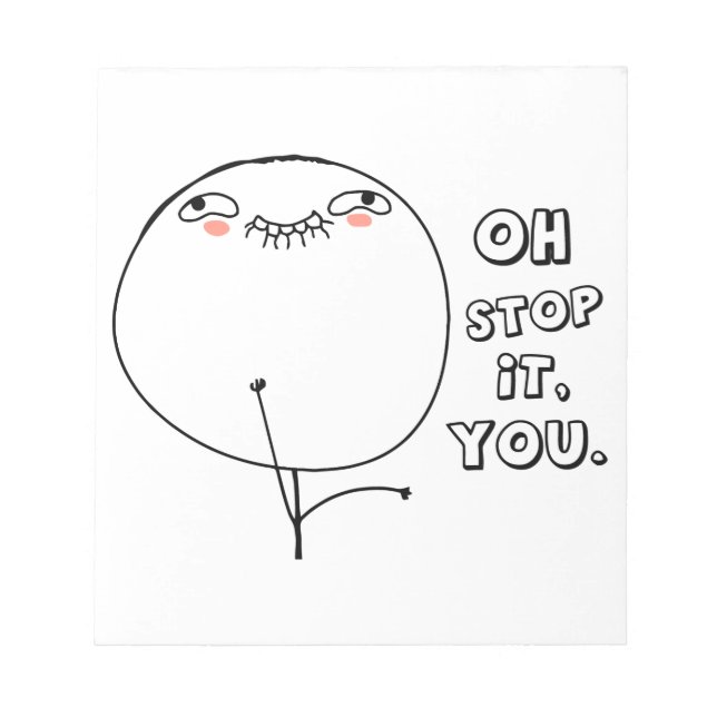 Hör auf damit. - Meme Notizblock (Vorderseite)