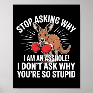 Hör auf Fragen, warum ich ein Loch bin Poster