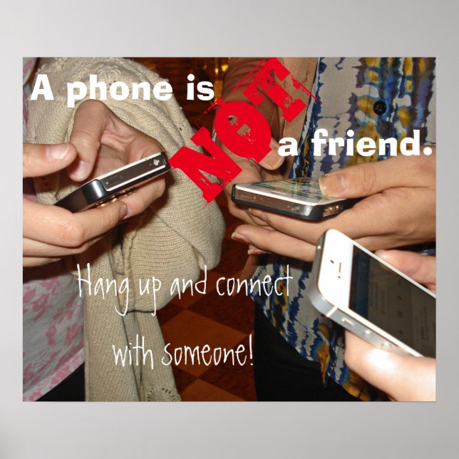 Hör auf simsen! - Klassenzimmer-Poster Poster (Vorne)