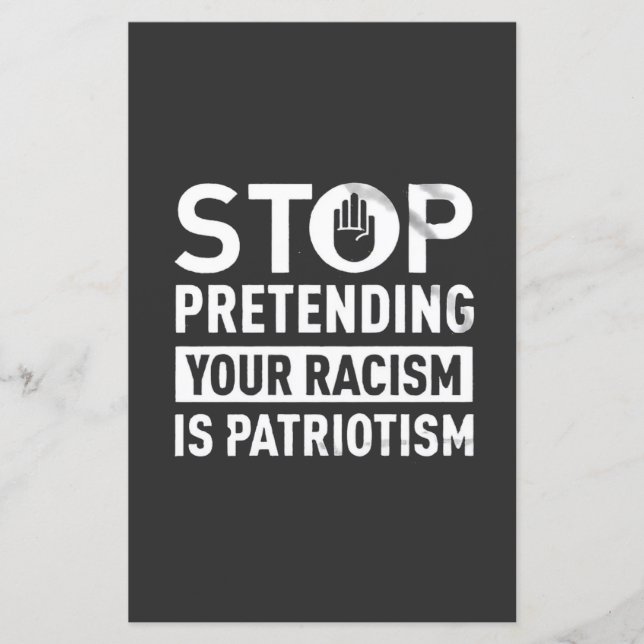 Hör auf, so zu tun, als wäre dein Rassismus Patrio (Vorderseite)