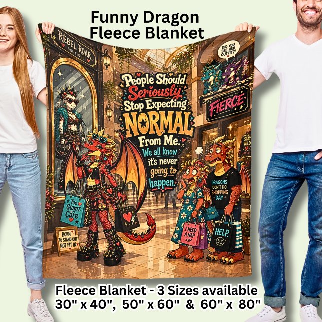 Hör auf, von mir Normalität zu erwarten Lustiger D Fleecedecke (Von Creator hochgeladen)