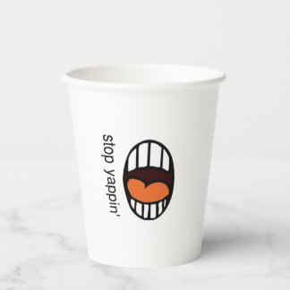 "Hör auf zu kläffen" / Papiertasse Pappbecher