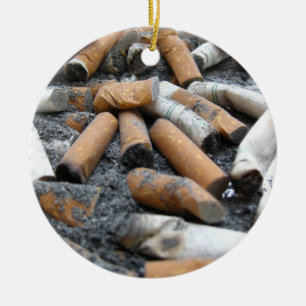 Hör auf zu rauchen! Ashtray Keramikornament