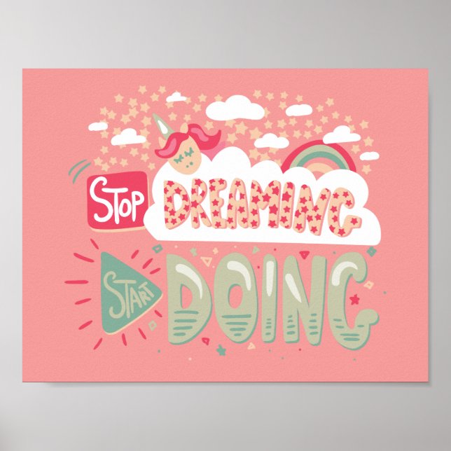 Hör auf zu träumen, fang an, Lachs zu machen Poster (Vorne)