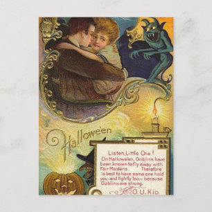 Hör mal Kleines zu Halloween Postkarte