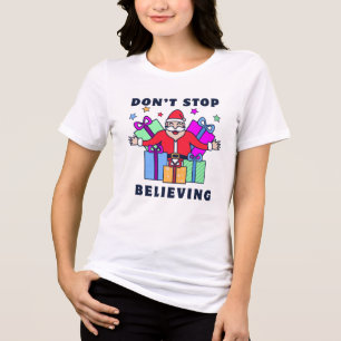 Hör nicht auf, dem Weihnachtsmann mit Geschenken z Tri-Blend Shirt