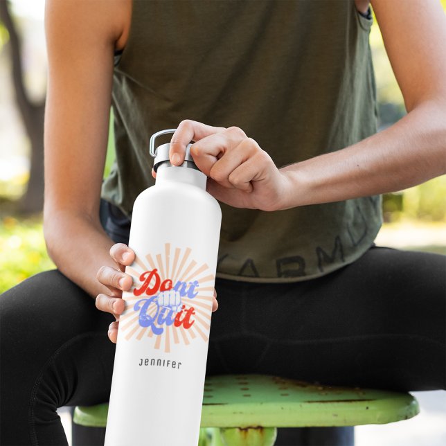 Hör nicht auf, es Motivierend zu tun Orange Lila R Trinkflasche (Von Creator hochgeladen)