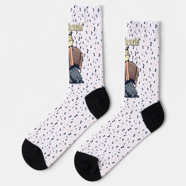 Hör nicht auf, Meow Socken (Linkes Detail)