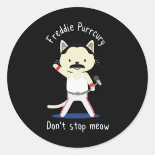 Hör nicht auf mit Freddie Purrur-Geschenk für Frau Runder Aufkleber