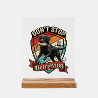 Hör nicht auf, schwarzen Labradorhund Ente Retro z