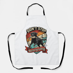 Hör nicht auf, schwarzen Labradorhund Ente Retro z Schürze