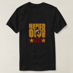 Hör Nie Auf Bodybuilding-Motivationsdesign T-Shirt