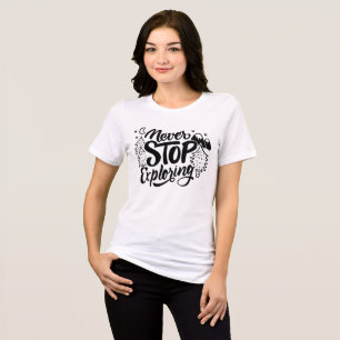 Hör niemals auf zu erkunden - Handgeschriebenes Ab Tri-Blend Shirt