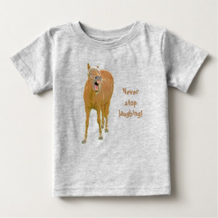 Hör niemals auf zu lachen! Sonnenpferd Baby T-shirt