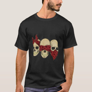 Hör Sehen Sprich Keine Übel Schädelköpfe T-Shirt